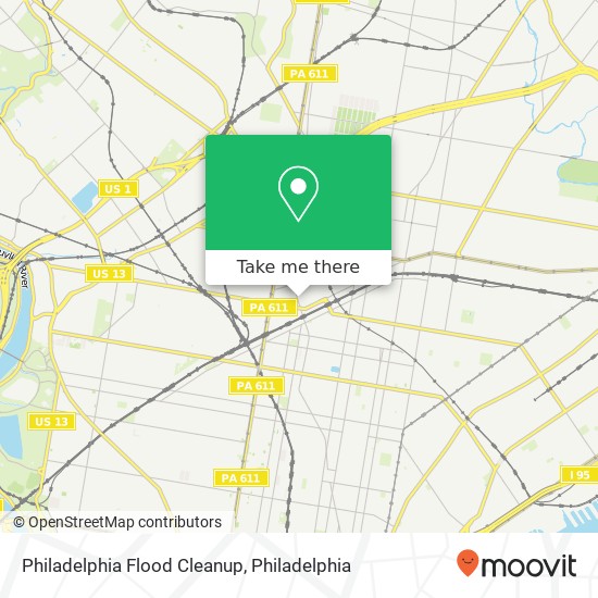 Mapa de Philadelphia Flood Cleanup