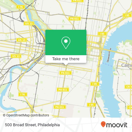 500 Broad Street map