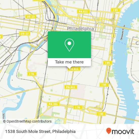 1538 South Mole Street map