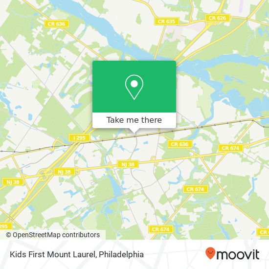 Kids First Mount Laurel map