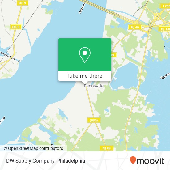 Mapa de DW Supply Company, 27 S Broadway Pennsville, NJ 08070