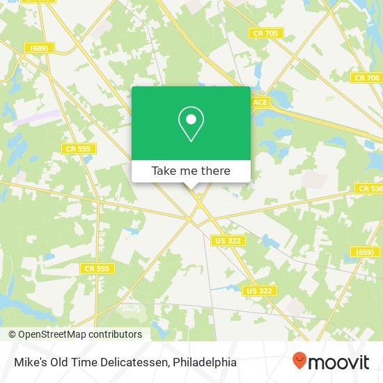 Mapa de Mike's Old Time Delicatessen, 200 N Black Horse Pike Williamstown, NJ 08094