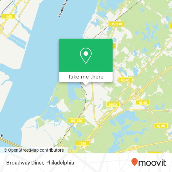 Mapa de Broadway Diner, 231 Broadway Penns Grove, NJ 08069