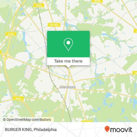 Mapa de BURGER KING, 410 Delsea Dr N Glassboro, NJ 08028