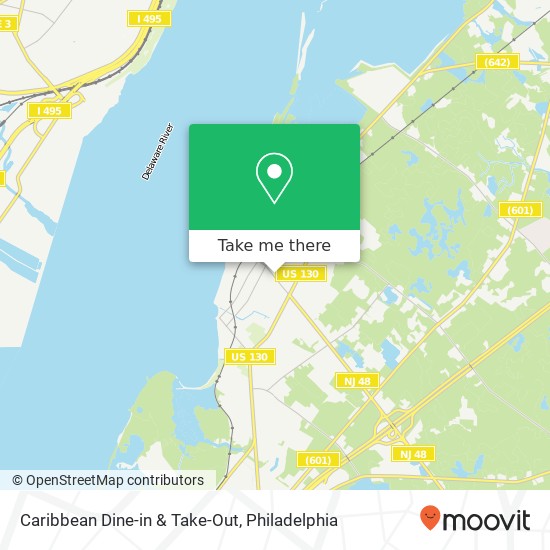 Mapa de Caribbean Dine-in & Take-Out, 57 E Main St Penns Grove, NJ 08069