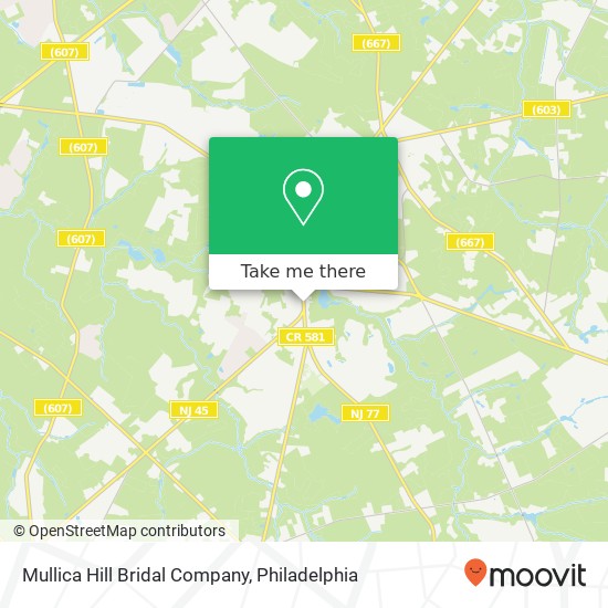 Mapa de Mullica Hill Bridal Company, 46 S Main St Mullica Hill, NJ 08062