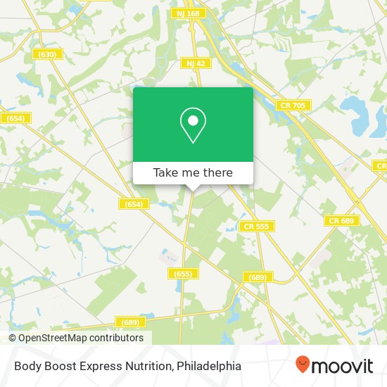 Mapa de Body Boost Express Nutrition, 198 Fries Mill Rd Blackwood, NJ 08012