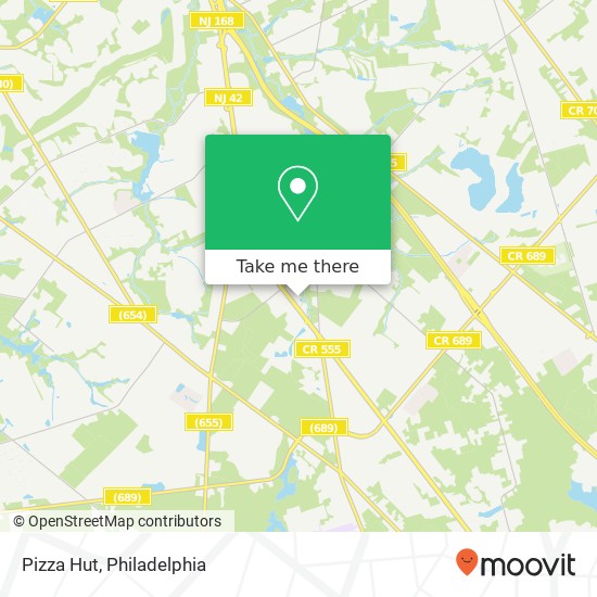 Mapa de Pizza Hut, 3820 Route 42 Blackwood, NJ 08012