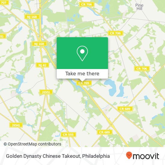 Mapa de Golden Dynasty Chinese Takeout, 1709 Sicklerville Rd Sicklerville, NJ 08081