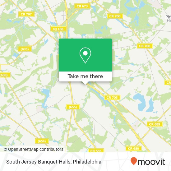 South Jersey Banquet Halls map