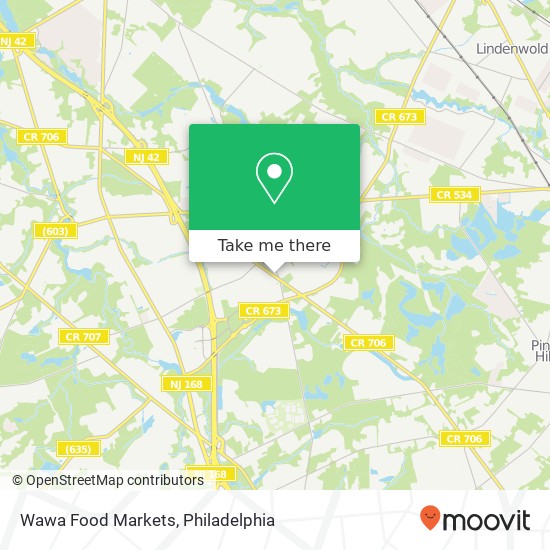 Mapa de Wawa Food Markets, 900 Erial Rd Blackwood, NJ 08012