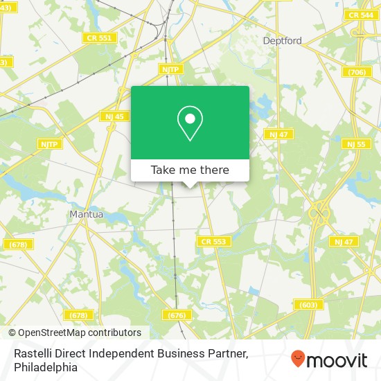 Mapa de Rastelli Direct Independent Business Partner, 411 N Princeton Ave Wenonah, NJ 08090
