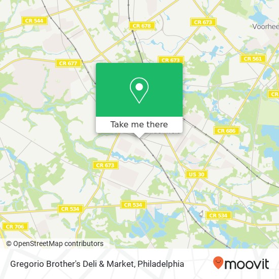 Mapa de Gregorio Brother's Deli & Market, 817 W Atlantic Ave Laurel Springs, NJ 08021