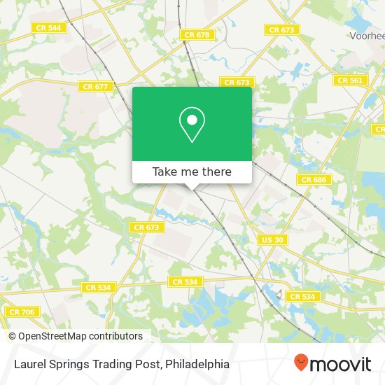 Mapa de Laurel Springs Trading Post, 805 W Atlantic Ave Laurel Springs, NJ 08021