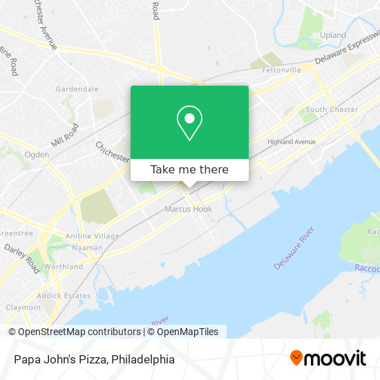 Papa John's Pizza map