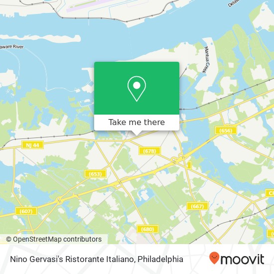 Mapa de Nino Gervasi's Ristorante Italiano, 545 W Broad St Paulsboro, NJ 08066