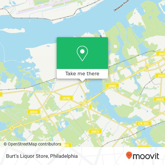 Mapa de Burt's Liquor Store