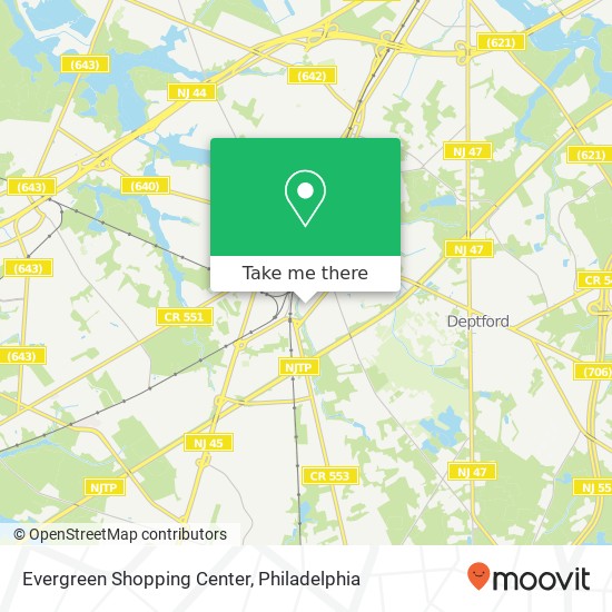 Evergreen Shopping Center map