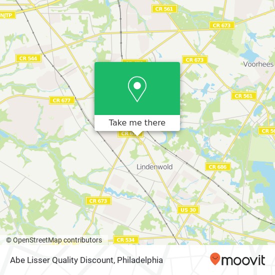 Mapa de Abe Lisser Quality Discount, 41 S White Horse Pike Stratford, NJ 08084