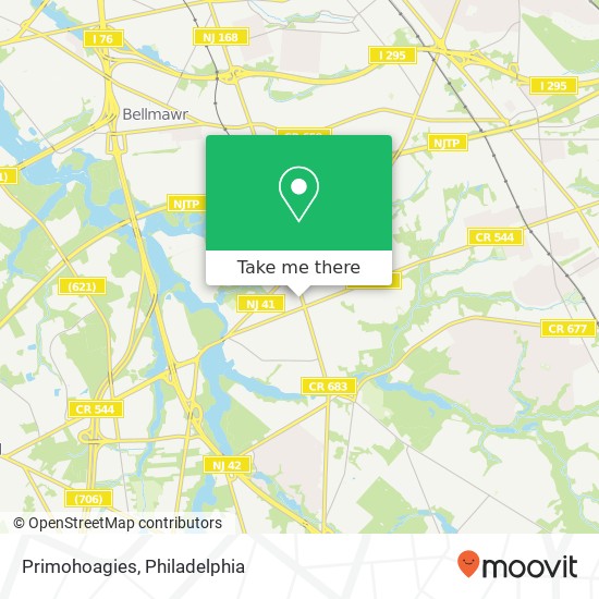 Mapa de Primohoagies, 151 S Black Horse Pike Runnemede, NJ 08078