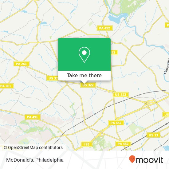 Mapa de McDonald's, 518 Conchester Hwy Marcus Hook, PA 19061