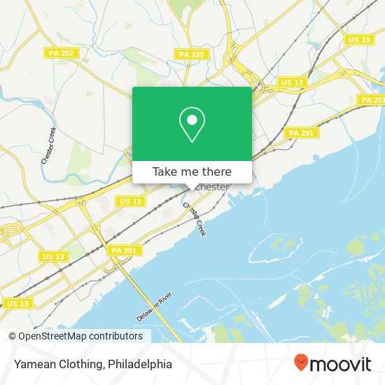 Mapa de Yamean Clothing, 509 Avenue of the States Chester, PA 19013