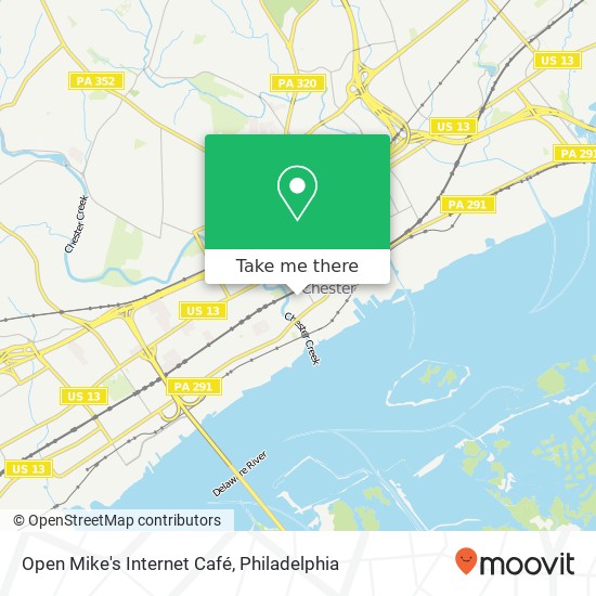 Mapa de Open Mike's Internet Café