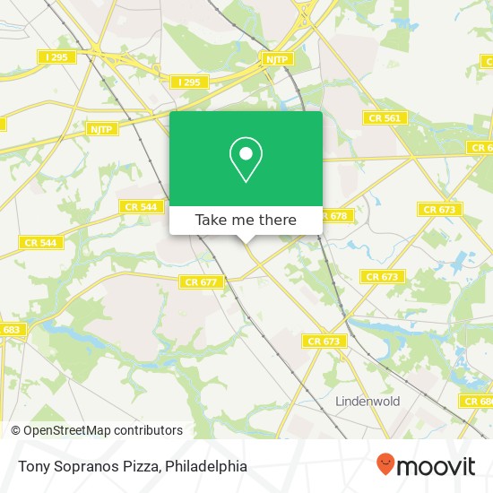 Mapa de Tony Sopranos Pizza, 201 N White Horse Pike Somerdale, NJ 08083