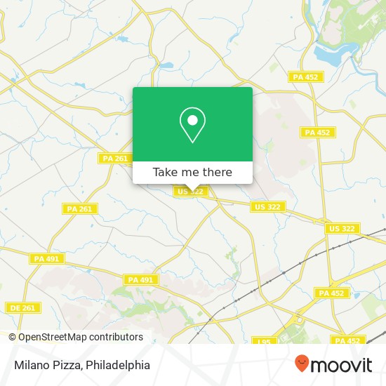 Mapa de Milano Pizza, 812 Conchester Hwy Upper Chichester, PA 19061