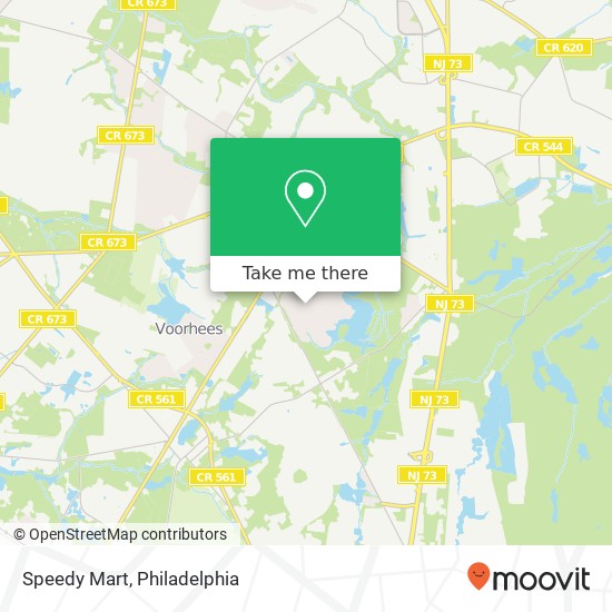 Mapa de Speedy Mart, 2 Whyte Ct Voorhees, NJ 08043