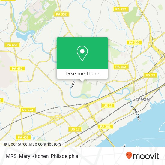 Mapa de MRS. Mary Kitchen, 1127 Powell Rd Brookhaven, PA 19015