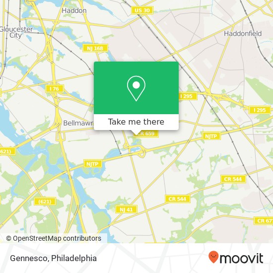 Mapa de Gennesco, 38 Campanell Ave Bellmawr, NJ 08031