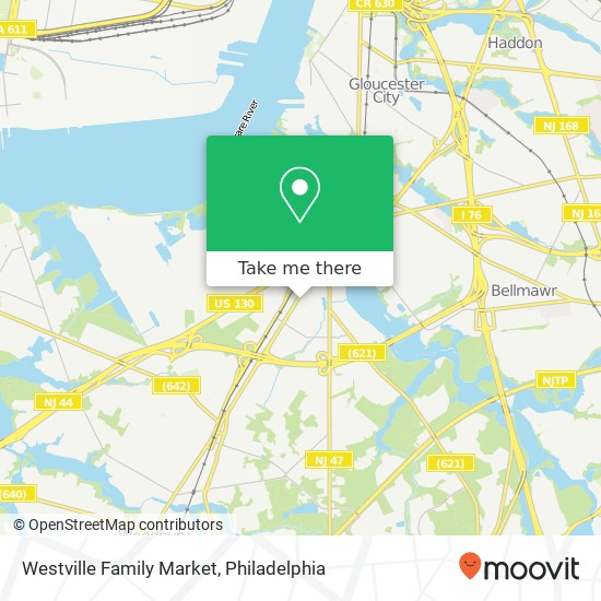 Mapa de Westville Family Market, 521 Broadway Westville, NJ 08093