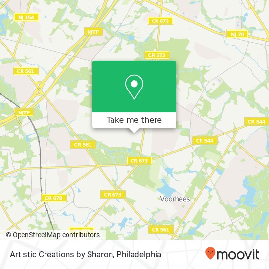Mapa de Artistic Creations by Sharon, 506 Arthur Dr Cherry Hill, NJ 08003