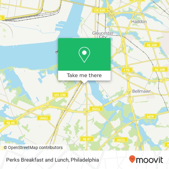 Mapa de Perks Breakfast and Lunch, 191 Broadway Westville, NJ 08093