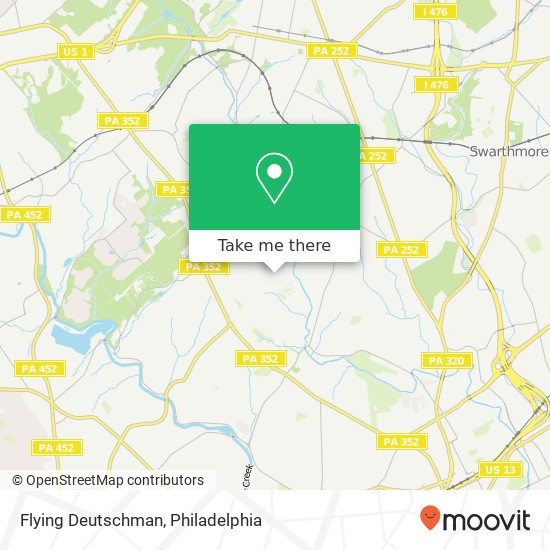 Mapa de Flying Deutschman, 608 Meadowvale Ln Media, PA 19063