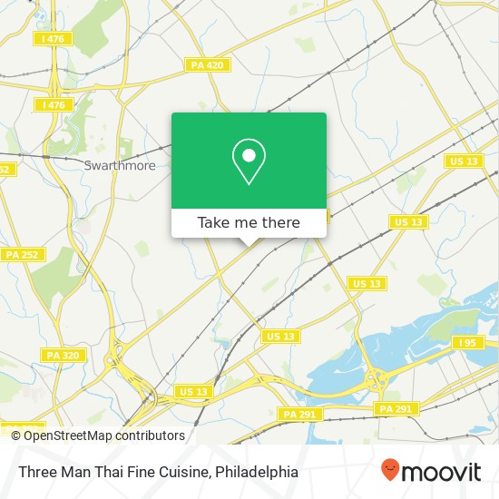 Three Man Thai Fine Cuisine, 500 MacDade Blvd Folsom, PA 19033 map