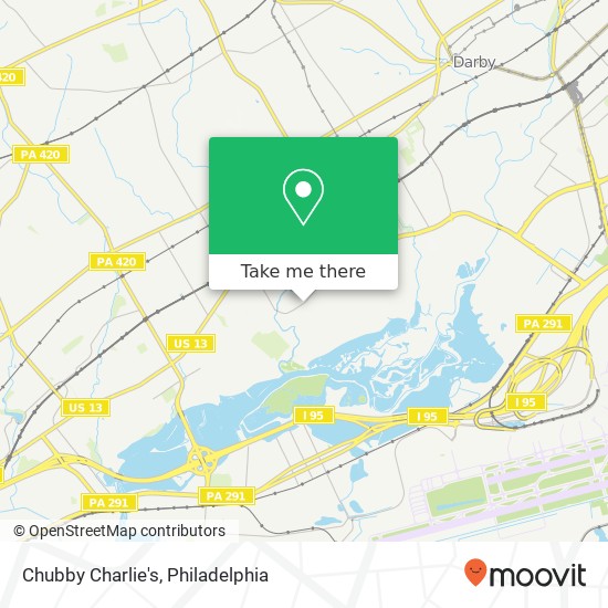 Mapa de Chubby Charlie's, 2012 Delmar Dr Folcroft, PA 19032