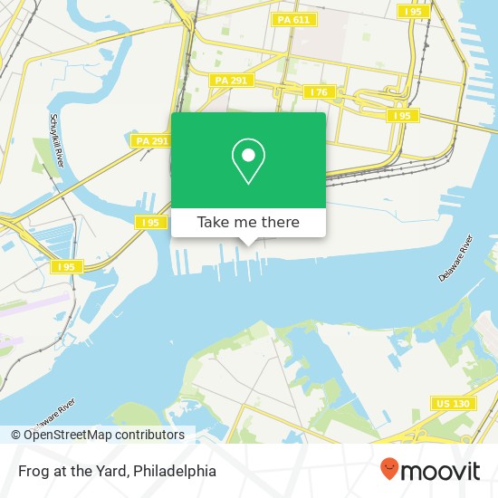 Mapa de Frog at the Yard, S 16th St Philadelphia, PA 19112