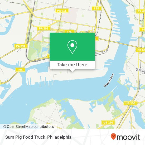 Mapa de Sum Pig Food Truck, Kitty Hawk Ave Philadelphia, PA 19112