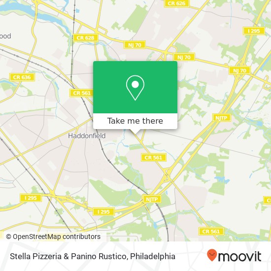 Mapa de Stella Pizzeria & Panino Rustico, 219 Berlin Rd Cherry Hill, NJ 08034