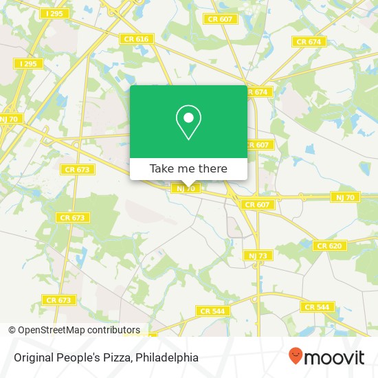 Mapa de Original People's Pizza, 752 W RT-70 Marlton, NJ 08053