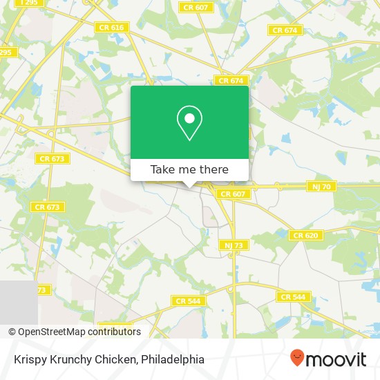 Mapa de Krispy Krunchy Chicken, 479 Old Marlton Pike W Marlton, NJ 08053