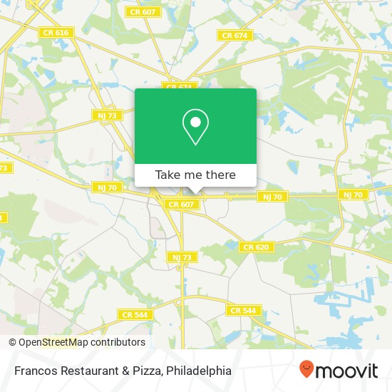 Francos Restaurant & Pizza, 70 E Route 70 Marlton, NJ 08053 map