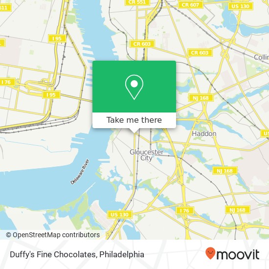 Mapa de Duffy's Fine Chocolates, 29 N Broadway Gloucester City, NJ 08030