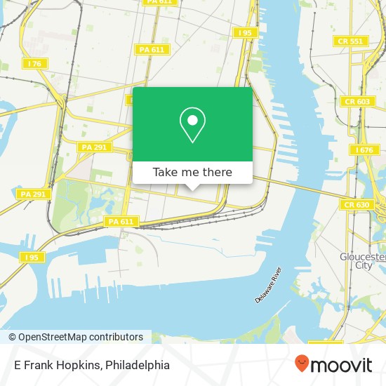 Mapa de E Frank Hopkins, 3427 S Lawrence St Philadelphia, PA 19148