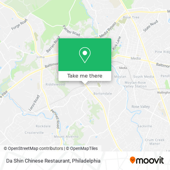 Mapa de Da Shin Chinese Restaurant