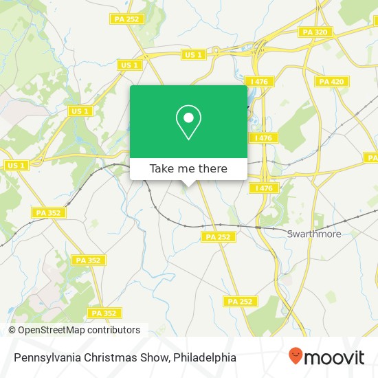 Mapa de Pennsylvania Christmas Show, 310 Pritchard Ln Wallingford, PA 19086