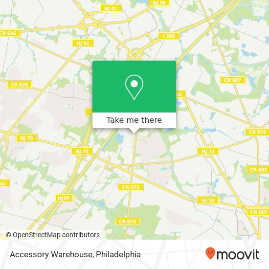 Mapa de Accessory Warehouse, 2050 Springdale Rd Cherry Hill, NJ 08003