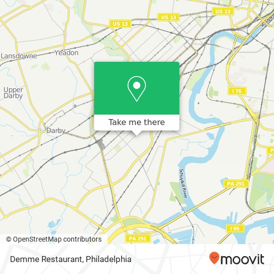 Mapa de Demme Restaurant, 6761 Guyer Ave Philadelphia, PA 19142